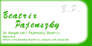 beatrix pajenszky business card